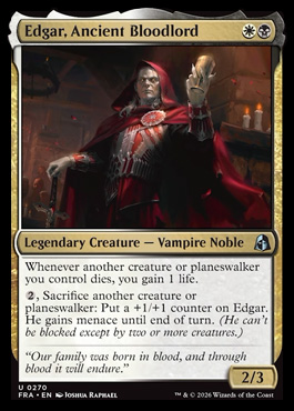 Edgar, Ancient Bloodlord - Reality Fracture MTG spoiler