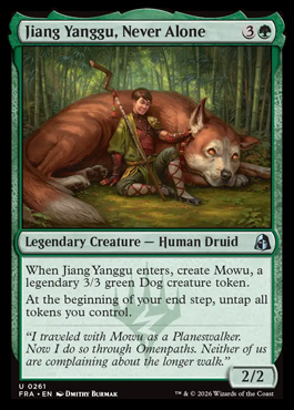 Jiang Yanggu, Never Alone - Reality Fracture MTG spoiler