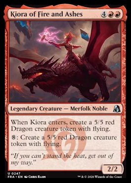 Kiora of Fire and Ashes - Reality Fracture MTG spoiler