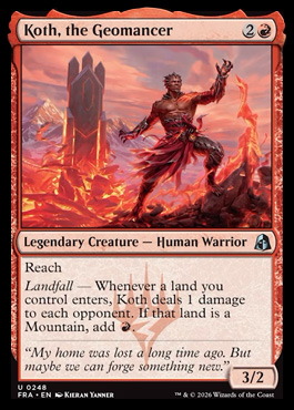 Koth, the Geomancer - Reality Fracture MTG spoiler