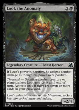 Loot, the Anomaly - Reality Fracture MTG spoiler