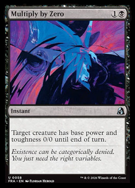 Multiply by Zero - Reality Fracture MTG spoiler