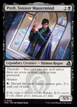 Proft, Sinister Mastermind - Reality Fracture MTG spoiler