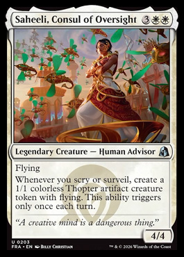 Saheeli, Consul of Oversight - Reality Fracture MTG spoiler