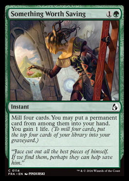 Something Worth Saving - Reality Fracture MTG spoiler