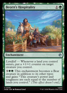 Beorn's Hospitality - The Hobbit MTG spoiler