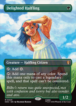 Delighted Halfling - The Hobbit MTG spoiler
