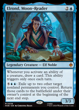 Elrond, Moon-Reader - The Hobbit MTG spoiler