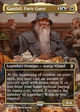 Gandalf, Party Guest - The Hobbit MTG spoiler