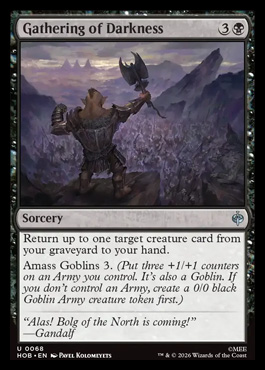 Gathering of Darkness - The Hobbit MTG spoiler