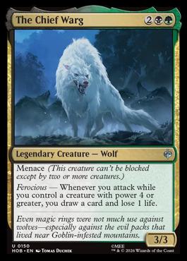 The Chief Warg - The Hobbit MTG spoiler