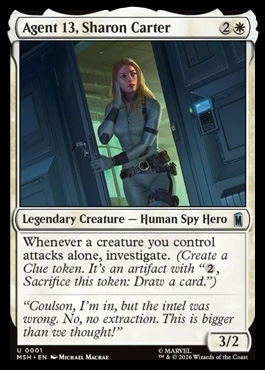 Agent 13, Sharon Carter - Marvel Super Heroes MTG spoiler