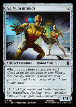 A.I.M. Synthoids - Marvel Super Heroes MTG spoiler