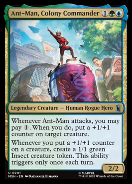 Ant-Man, Colony Commander - Marvel Super Heroes MTG spoiler