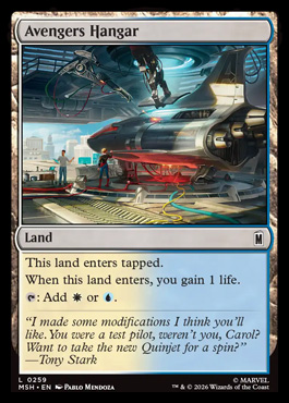Avengers Hangar - Marvel Super Heroes MTG spoiler
