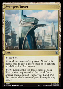 Avengers Tower - Marvel Super Heroes MTG spoiler