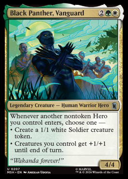 Black Panther, Vanguard - Marvel Super Heroes MTG spoiler