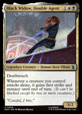 Black Widow, Double Agent - Marvel Super Heroes MTG spoiler