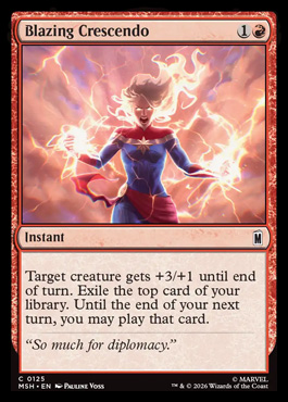 Blazing Crescendo - Marvel Super Heroes MTG spoiler