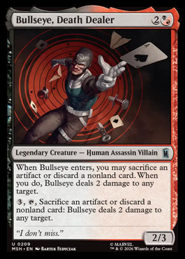 Bullseye, Death Dealer - Marvel Super Heroes MTG spoiler