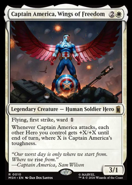 Captain America, Wings of Freedom - Marvel Super Heroes MTG spoiler