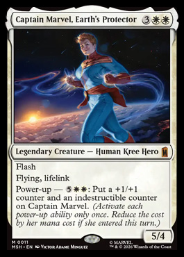 Captain Marvel, Earth's Protector - Marvel Super Heroes MTG spoiler