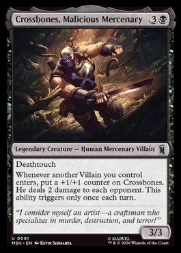 Crossbones, Malicious Mercenary - Marvel Super Heroes MTG spoiler