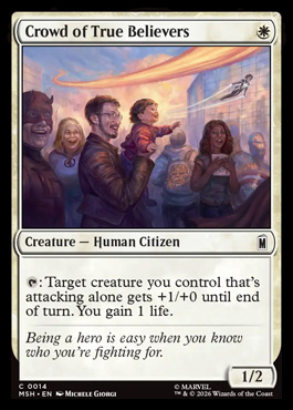 Crowd of True Believers - Marvel Super Heroes MTG spoiler