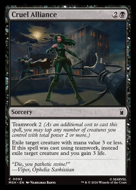 Cruel Alliance - Marvel Super Heroes MTG spoiler