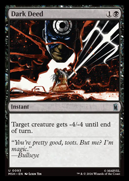 Dark Deed - Marvel Super Heroes MTG spoiler