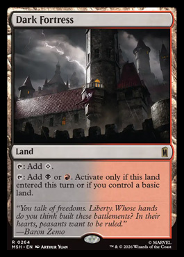 Dark Fortress - Marvel Super Heroes MTG spoiler