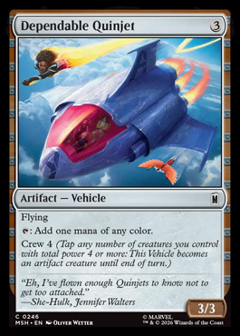 Dependable Quinjet - Marvel Super Heroes MTG spoiler