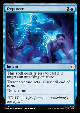 Depower - Marvel Super Heroes MTG spoiler