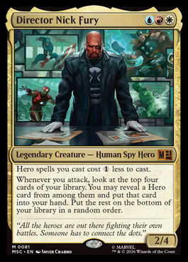 Director Nick Fury - Marvel Super Heroes MTG spoiler