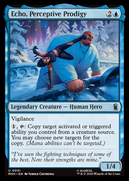 Echo, Perceptive Prodigy - Marvel Super Heroes MTG spoiler