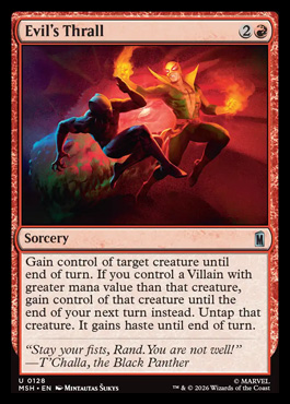 Evil's Thrall - Marvel Super Heroes MTG spoiler