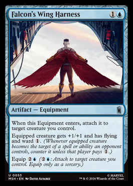 Falcon's Wing Harness - Marvel Super Heroes MTG spoiler