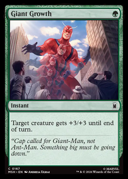 Giant Growth - Marvel Super Heroes MTG spoiler
