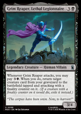 Grim Reaper, Lethal Legionnaire - Marvel Super Heroes MTG spoiler
