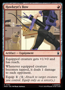 Hawkeye's Bow - Marvel Super Heroes MTG spoiler