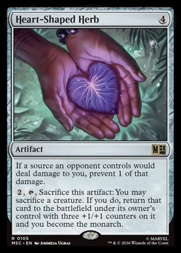 Heart-Shaped Herb - Marvel Super Heroes MTG spoiler