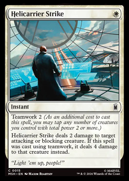 Helicarrier Strike - Marvel Super Heroes MTG spoiler