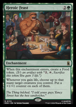 Heroic Feast - Marvel Super Heroes MTG spoiler