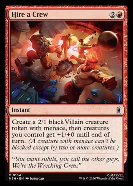 Hire a Crew - Marvel Super Heroes MTG spoiler