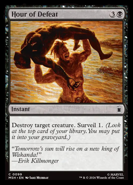 Hour of Defeat - Marvel Super Heroes MTG spoiler