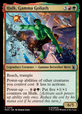 Hulk, Gamma Goliath - Marvel Super Heroes MTG spoiler