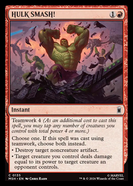 HULK SMASH! - Marvel Super Heroes MTG spoiler