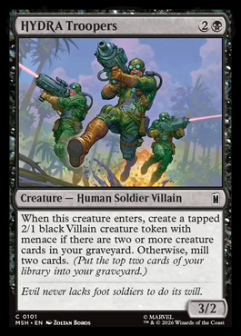 HYDRA Troopers - Marvel Super Heroes MTG spoiler