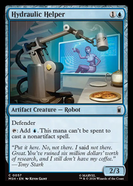 Hydraulic Helper - Marvel Super Heroes MTG spoiler