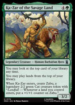 Ka-Zar of the Savage Land - Marvel Super Heroes MTG spoiler